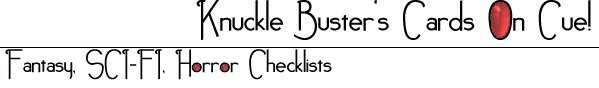 Fantasy, Sci-Fi, Horror Checklists